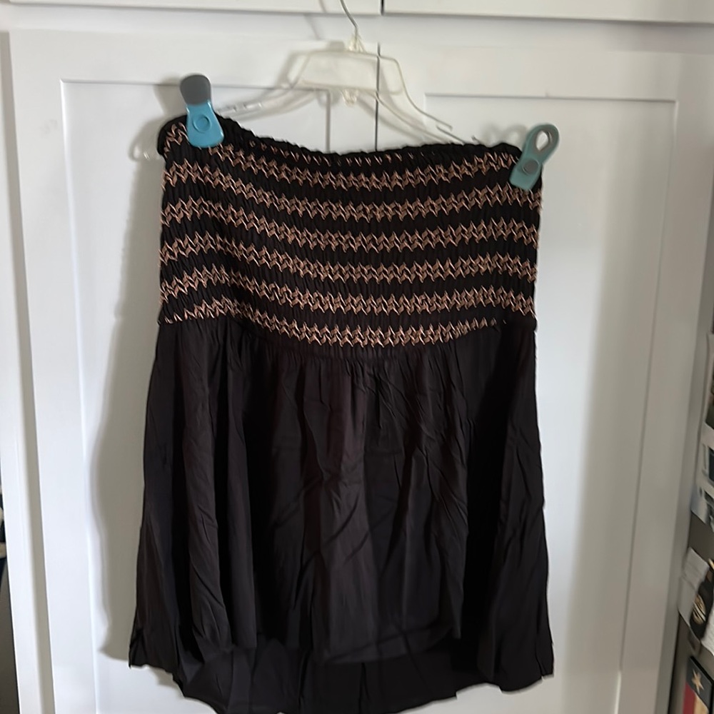 Torrid Brand New Plus Size 3x Rayon Slub Smocked Black Tube Top